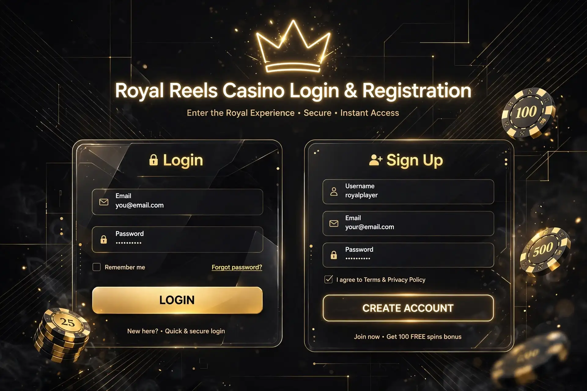 Royal Reels Casino Login & Registration